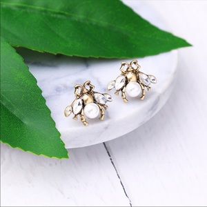 Crystal Bug Earrings